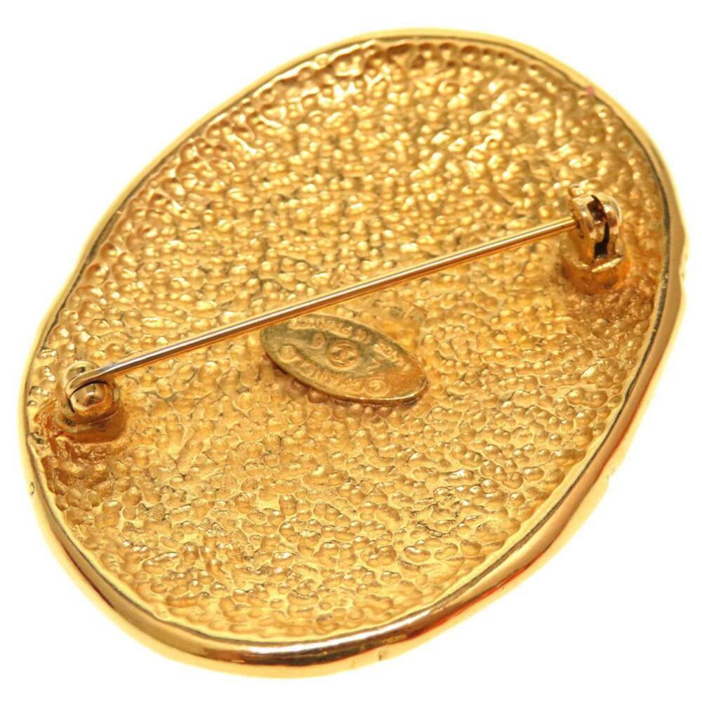 CHANEL Authentic Vintage Gold Logo Brooch - Picture 3 of 3